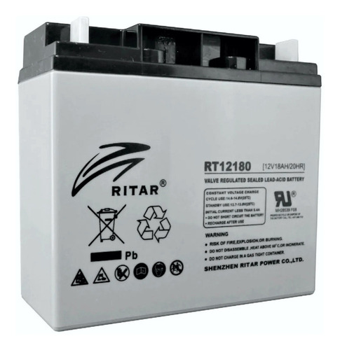 Batería Recargable Sellada Ritar Rt12180 12v, 18ah
