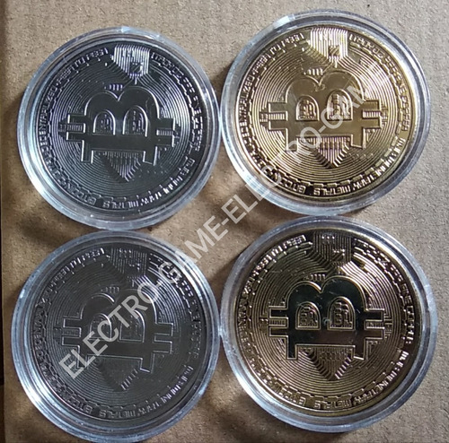 Bitcoins* Moneda De Colección 4pack*plateada-dorada*envio
