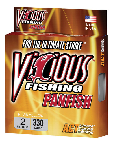 Vicious Fishing Panfish Hi-vis Mono Amarillo 2 Libra 330