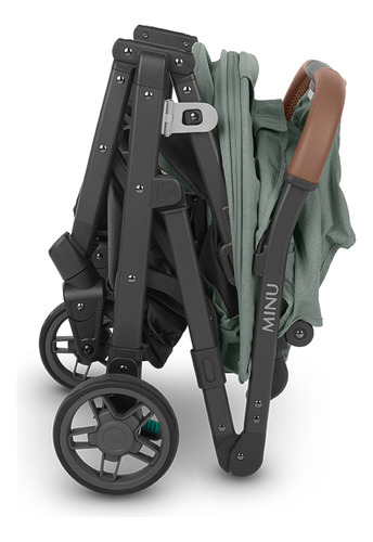 Coche Liviano Compacto Uppababy Minu V2 Color Verde Chasis Negro