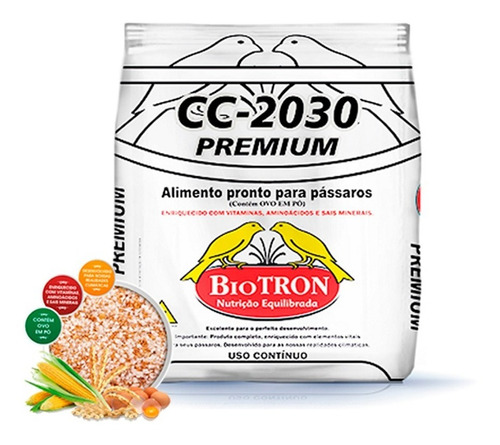 Cc 2030 - Premium - 1 Kg - Farinhada Para Pássaros - Biotron