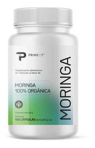 Moringa Orgánica Primetech 100 Cápsulas Con 500 Mg