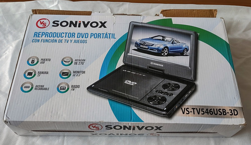 Sonivox Portable Dvd Player Modelo Vs-tv546-3d