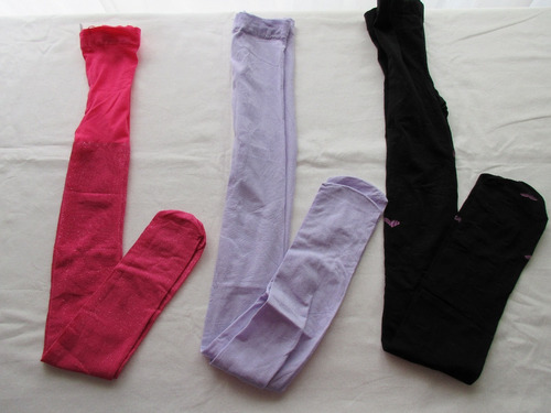 Tres Pares De Panty- Medias Variadas Con Brillos, Marcas Eur