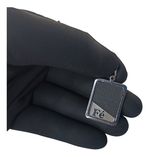 Pingente Rellicari Placa Escrito Fé A018