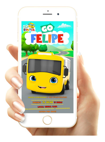 Convite Digital As Aventuras De Go Buster