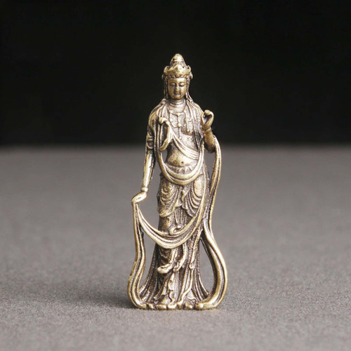 Estatua De Bodhisattva Guanyin De Latón De 4,9 Cm, Adorno