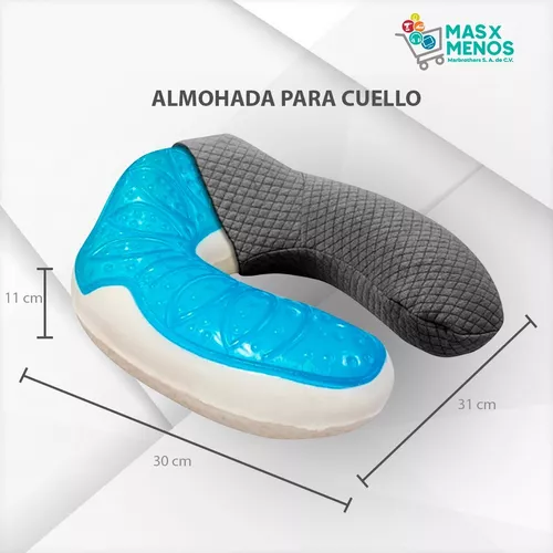 Cojin para Cuello Memory Foam  Viaje Comodo Soporte Cervical.