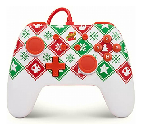 Powera Control Alámbrico Para Nintendo Switch Mario Holiday