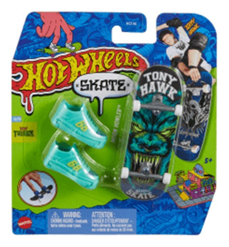 Patineta Hot Wheels Skate Tony Hawk Y Tenis Fingerboard 5783