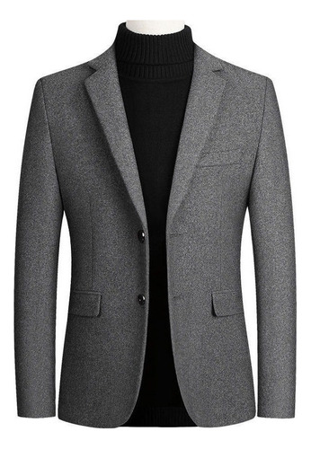 Chamarra Gruesa De Lana Para Hombre, Tipo Blazer De Negocios