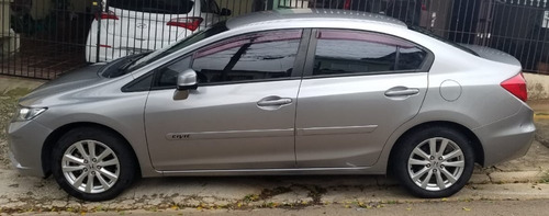 Civic Sedan Lxs 1.8 Flex Manual 2013 Cinza Un Dono Completo