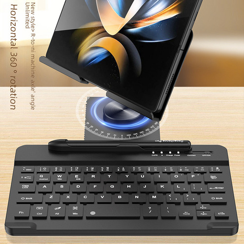 Para Samsung Fold4 Retrátil Tablet Suporte Bluetooth Teclado