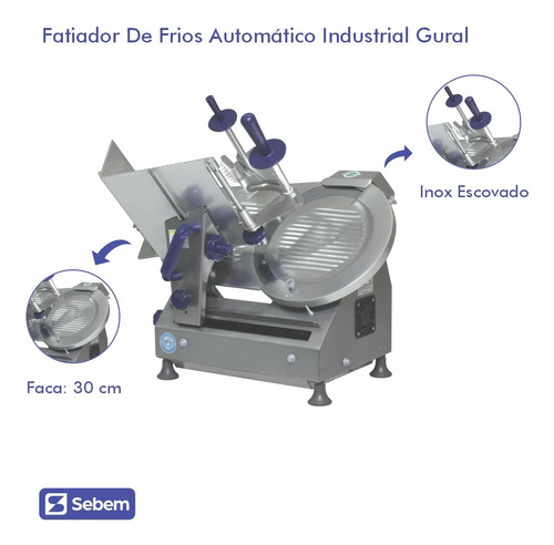 Fatiador Cortador De Frios Queijo Mxt30 Profissional Gural