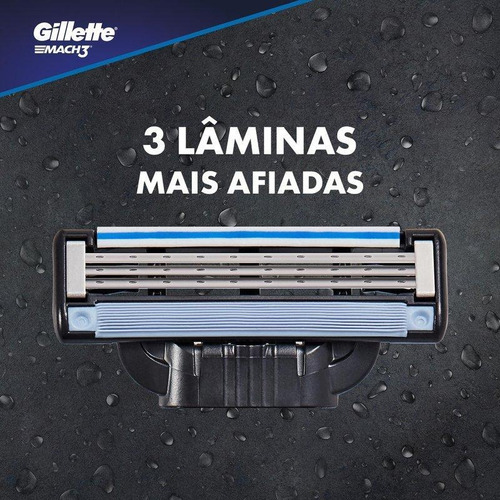 4 Refis De Barbear Gillette Mach3 Carga Tradicional