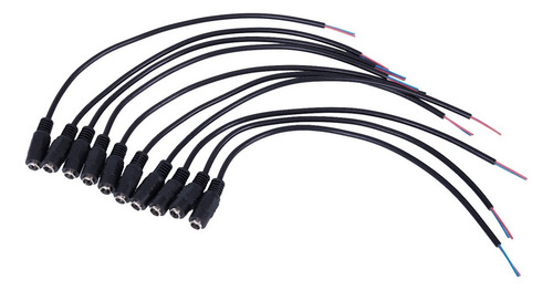 50 Unidades De 12 V Dc, Enchufe Hembra, Cable Conector 5.5