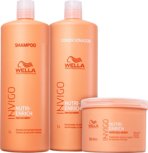 Wella Nutri-enrich Shampoo 1l + Condicionador 1l Mask 500ml