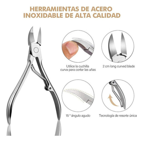Juego De Tijeras De Uñas Profesionales Para Pedicura, 7 Piez