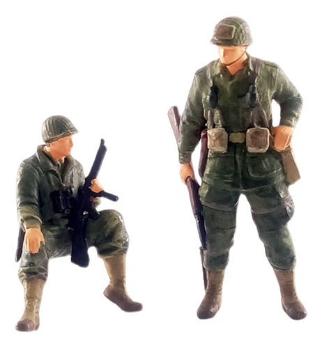 2x Modelo Tiny Male Armored Force Figure Pvc People 64º