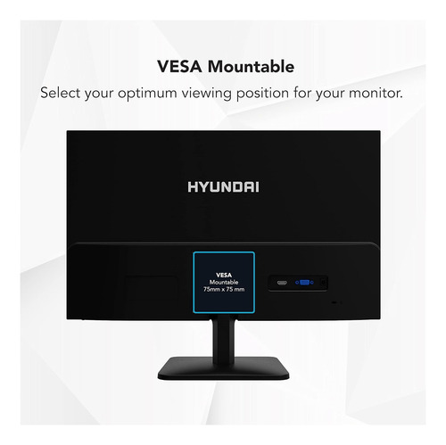 Monitor Hyundai 24  Fhd 1920x1080 Hdmi Vga Negro