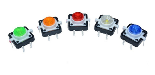 Mini Pulsadores Switches Botones De Colores 12x12x7.3mm