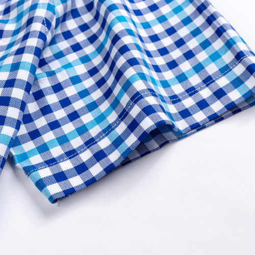 Camisa De Algodón De Manga Corta A Cuadros A Cuadros Para Ho