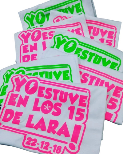 Remeras Para 15 Estampadas Con Tu Diseño X50