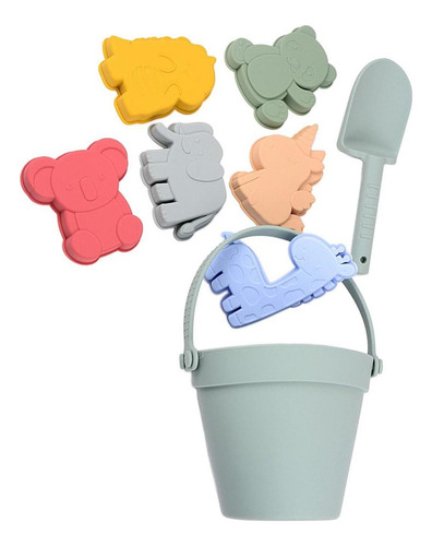 B Brinquedos De Areia De Praia Silicone Para Crianças Verde