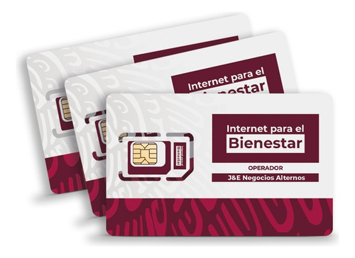 Paquete 3 Sim Internet Bienestar Redes S Llamadas Ilimitados 30 Días 4 Gb