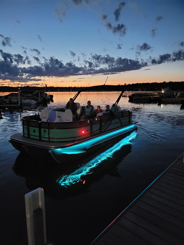 Green Blob Outdoor Pimp My Pontoon Blue Neon Style Led Boat