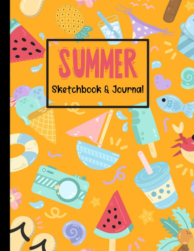 Libro: Sketch Book And Journal For Girls - Summer Beach Them