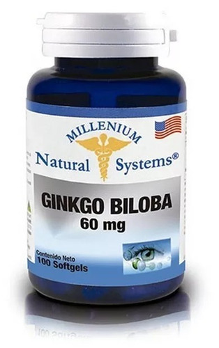Ginkgo Biloba 60mg 100 Softgels X2 - Unidad a $426