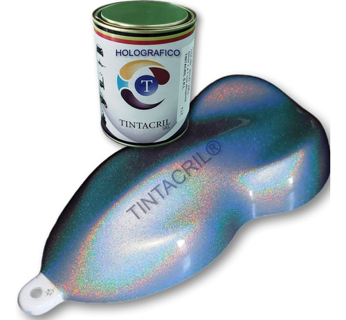 Pintura Holográfica - Arcoiris  De #0.150µ X 500 Ml. Bicapa