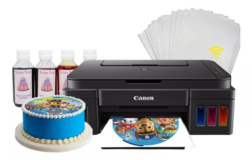 Impresora Canon Wifi +tinta Comestibles+obleas De Regalo