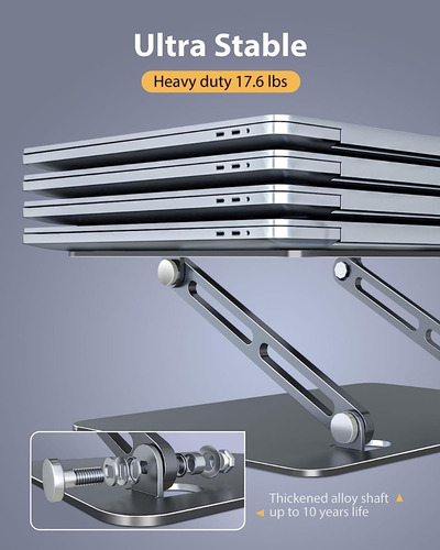 Imagen 7 de 7 de Base Soporte Portátil Laptop Aluminio Ergonómica