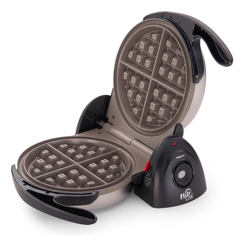 Presto 03510 Ceramic Flipside Belgian Waffle Maker, Blackgra