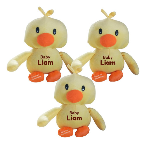  6 Pato Patitos Peluche Personalizados Baby Shower Bautizo