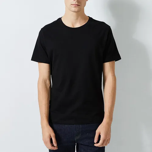 Camiseta En Blanco De Algodón Pima De Algodón De Alta Densid