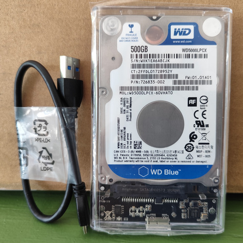 Disco Duro Externo Usb 3.0 Western Digital Calidad Confiable Azul (Reacondicionado)
