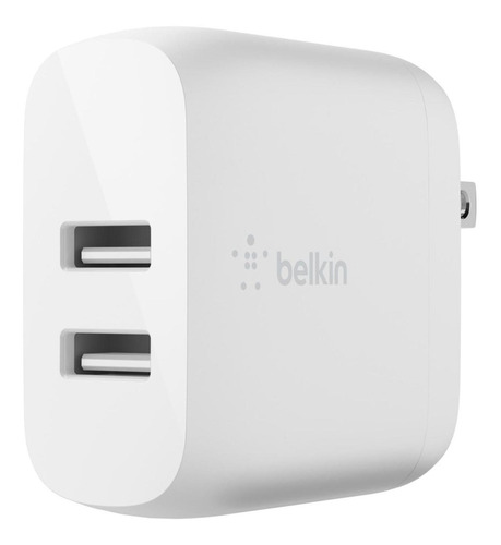 Cargador Pared Belkin 24w 2 Usb-a Cable Micro Usb 1m Blanco