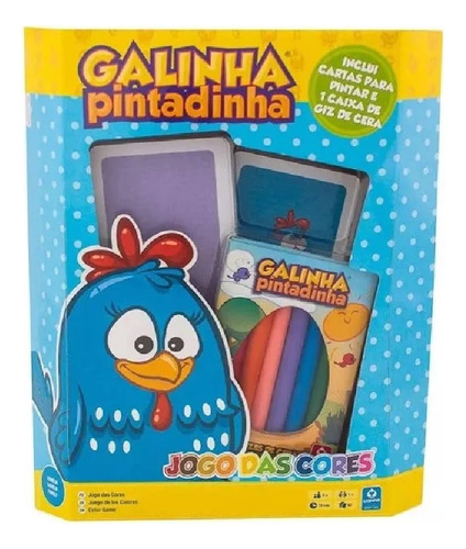 Jogo Das Cores Galinha Pintadinha Com Giz De Cera Copag