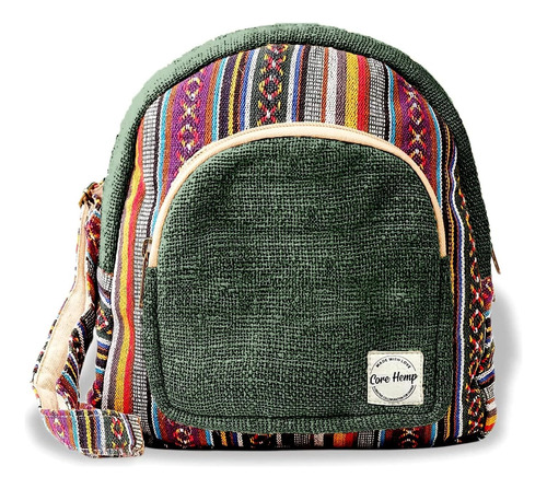 Core Hemp Mini Mochila, Banyan Boho, Bolso Tipo Mochila Boho