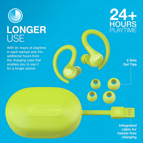 Audifonos Vibe Sport Earbuds Inalambricos Tactil Bluetooth Color Amarillo - Excelente (Reacondicionado)