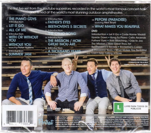 Cd + Dvd The Piano Guys Live Edición Deluxe Lacrado