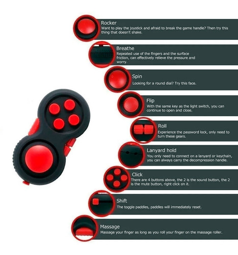 Imagen 4 de 10 de Joystick Juguete Pad Antiestrés Sensorial Varios Colores X1