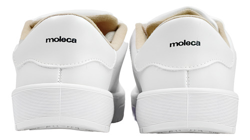 Zapatilla Mujer Blanca Flexible Beige Basica Moleca Aida
