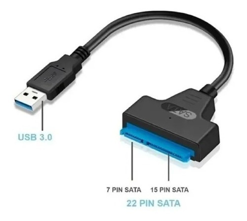 Cable Adaptador Lector  Disco Duro Sata 22 Pines A Usb 3.0