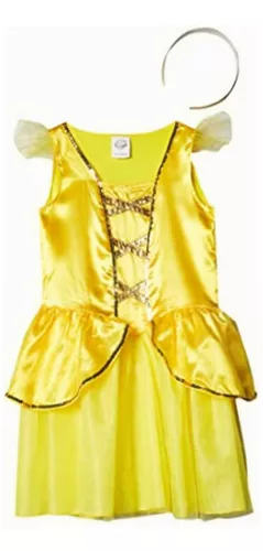 Disfraz Amarillo de Princesa para Niña de 6 a 8 años, Vestido Bonito de La  Bella para Niñas Ideal para Disfraces de Cumpleaños, Halloween, Festivales