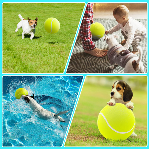Pelota De Tenis Gigante Amarilla Para Perros 8 Pulgadas Amarillo