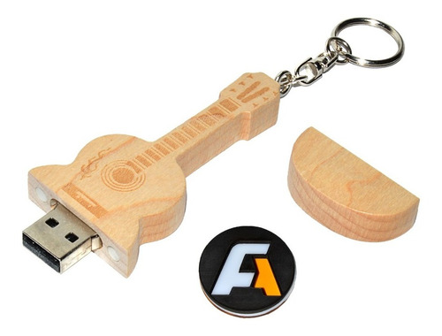 Memoria Usb Madera Guitarra Para Grabado Laser Cnc 